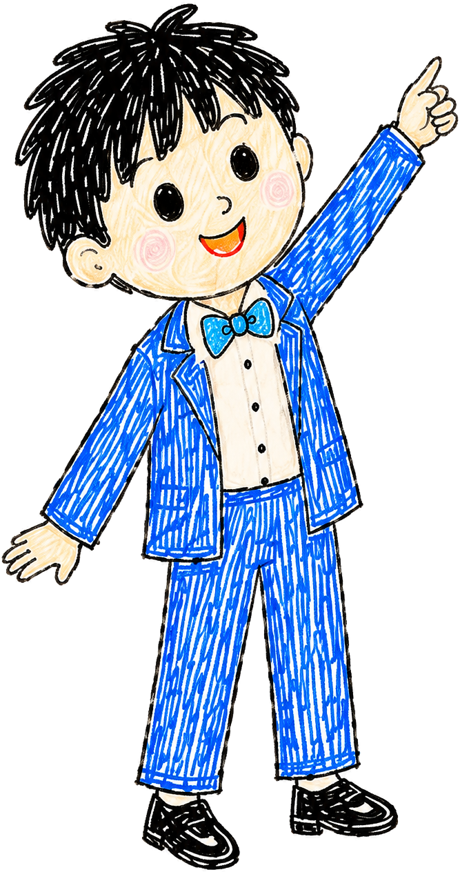 Groom pointing to dress code