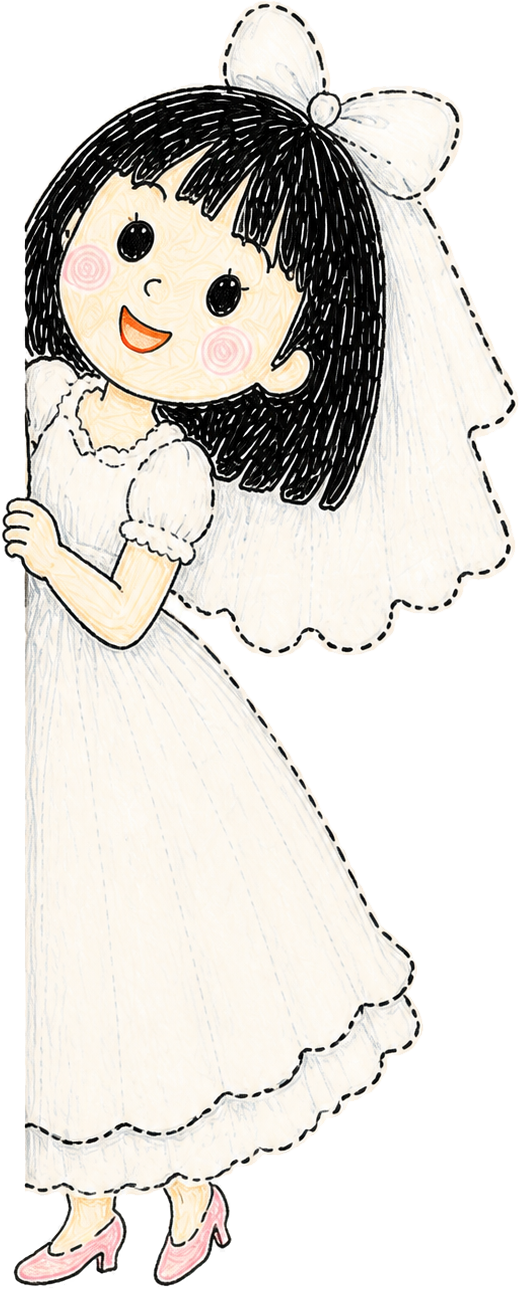 Bride peeking in front of notebook